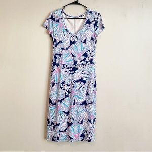 Lilly Pulitzer Malin Short Sleeve Sea Shell Dress size S